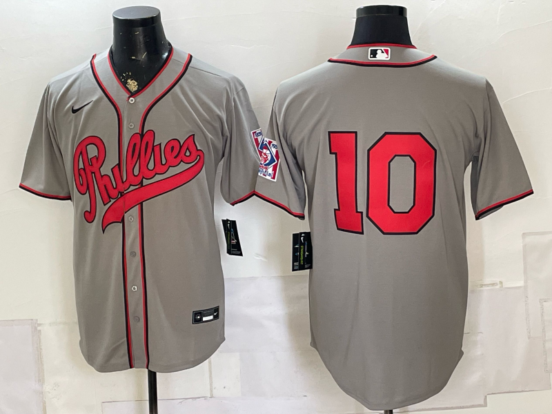Men 2026 Philadelphia Phillies #10 grey Game Nike MLB Jersey 08040->philadelphia phillies->MLB Jersey